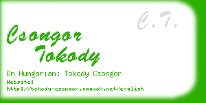 csongor tokody business card